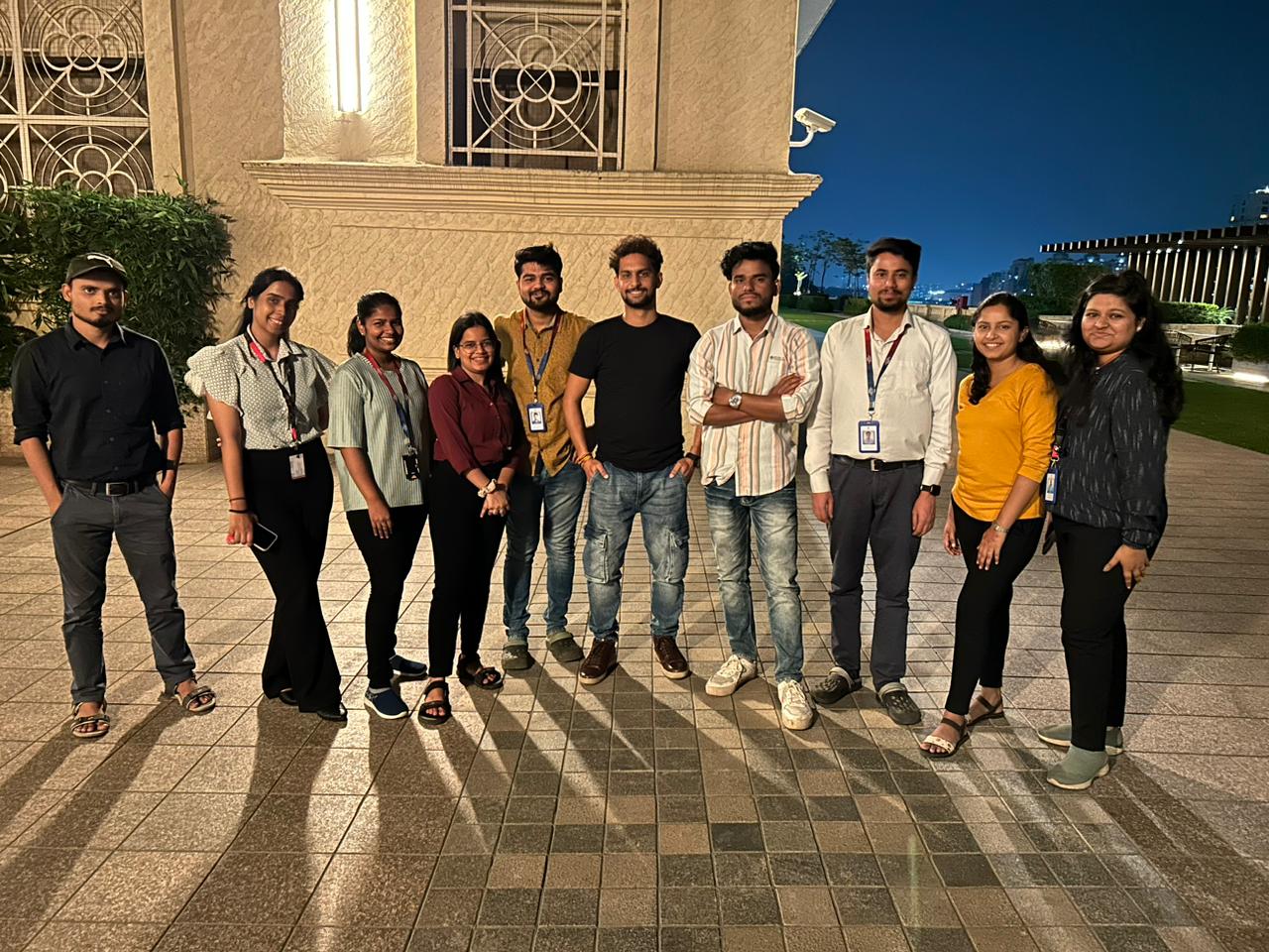 Team outing - evening at the campus after a milestone sprint